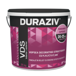 DURAZIV cu Kauciuc® – Vopsea decorativă structurată FANTASIA DECOR , Albă 25KG