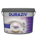 DURAZIV Satin Expert – Vopsea latex ultralavabilă albă pentru interior 2.5L