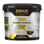 DEKO T8300 Tencuiala Polimerica cu  Silicon si  Fibre Baza Colorare PAS SI TRA:F20,F30,R15,R25, Nuante gata Colorate R15: Cassiano,Milano,Rimini,Modena; F20: tallinn, Helsinki,Stockolm,Oslo 25 kg