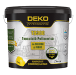 DEKO T 8300 tencuiala polimerica cu silicon si fibre Baza Colorare PAS SI TRA:F20,F30,R15,R25, Nuante gata Colorate R15: Cassiano,Milano,Rimini,Modena; F20: tallinn, Helsinki,Stockolm,Oslo 25 kg