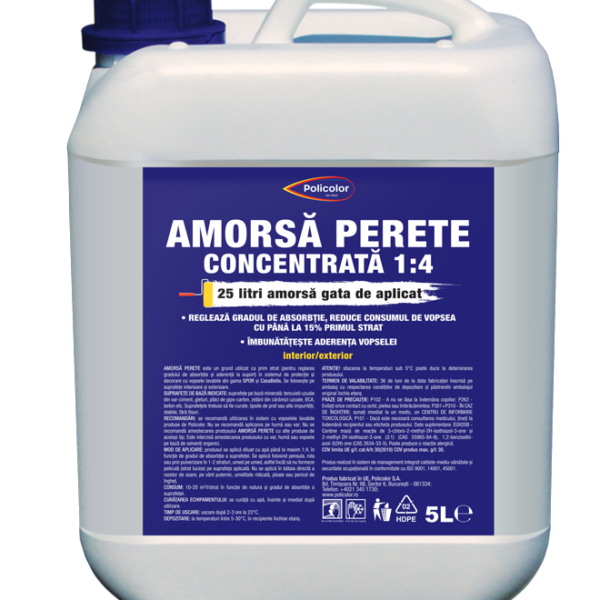 Policolor amorsa concentrata 1:4 pt pereti, int/ext 10 lt