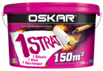 Vopsea lavabila Oskar 1 strat, alb, 15 L, Interior cu Colagen