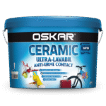 Vopsea lavabila Oskar  Ceramic Satin alb 8,5 L ,disponibil pentru colorare computerizata baza Psi TR