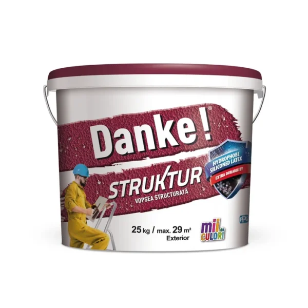 Tencuiala decorativa acrilica Danke Struktur, structurata, 25 kg