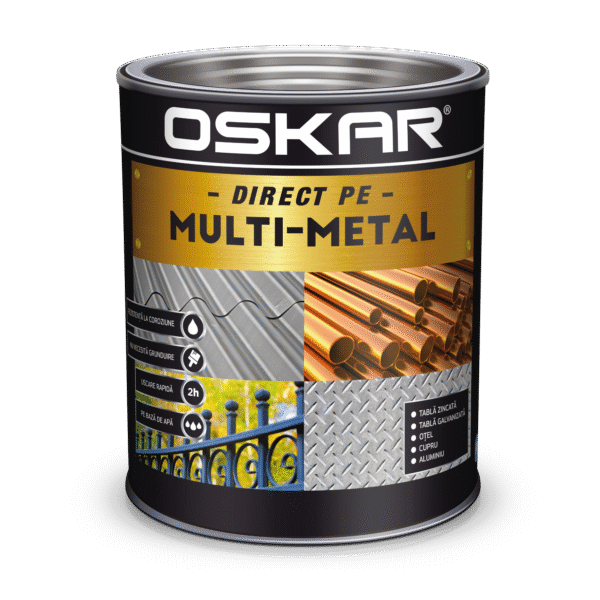 Oskar -direct pe multimetal email 3în1 pe baza de apa pentru multi-metal, cu efect anticoroziv, de grunduire si decorare 2,5 l
