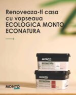 Vopsea ECOLOGICA PREMIUM pentru pereți și tavane, mortar de ciment, beton si cărămidă de interior, Monto, 4L - imagine 2