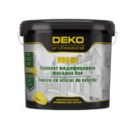 DEKO V8068 vopsea ultra-lavabila alba  cu SILICAT pentru exterior si interior 15 l
